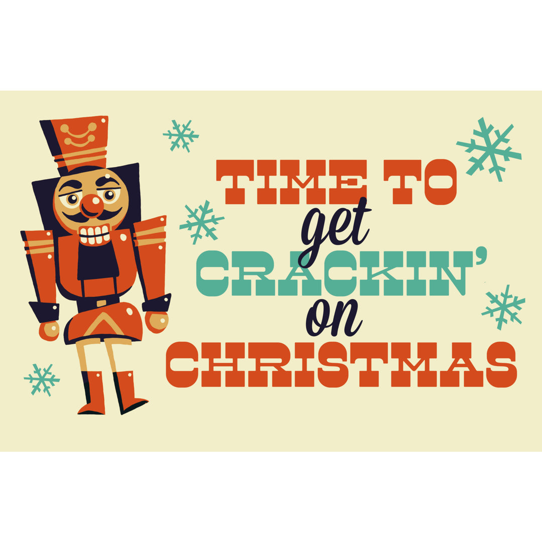 Nutcracker, Retro Christmas, Lantern Press Artwork canvas art