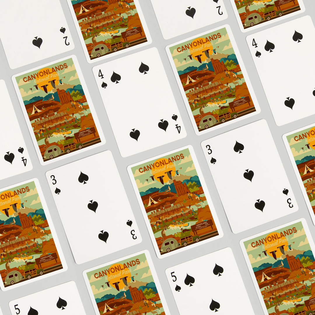 Playing Cards, Canyonlands National Park, Utah, Geometric National Park Series, 52 Card Deck with Jokers in Box, Unique Art