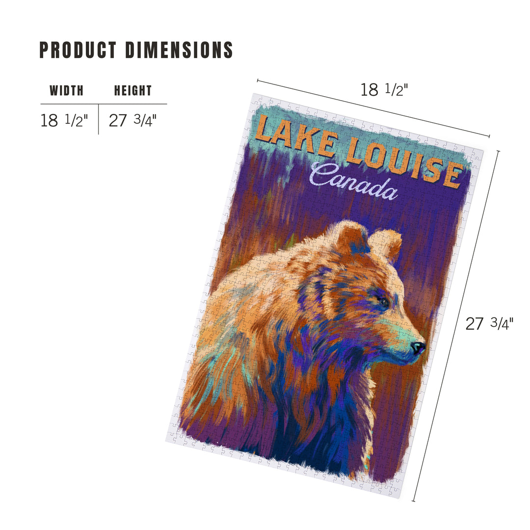 Lake Louise, Canada, Grizzly Bear, Vivid, Jigsaw Puzzle