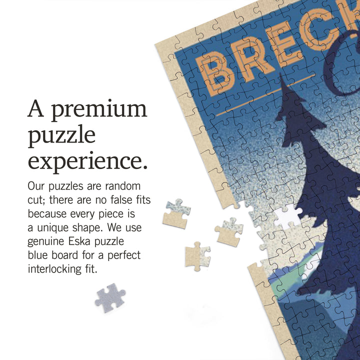 Breckenridge, Colorado, Moose and Mountain, Litho, 1000 Piece Jigsaw Puzzle