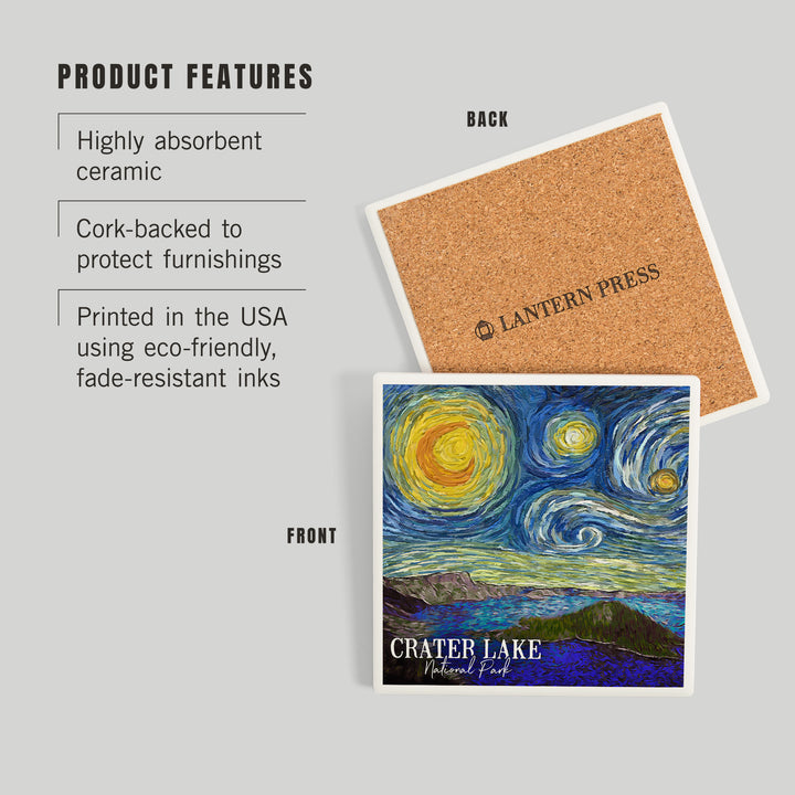 Crater Lake National Park, Oregon, Starry Night, Coasters