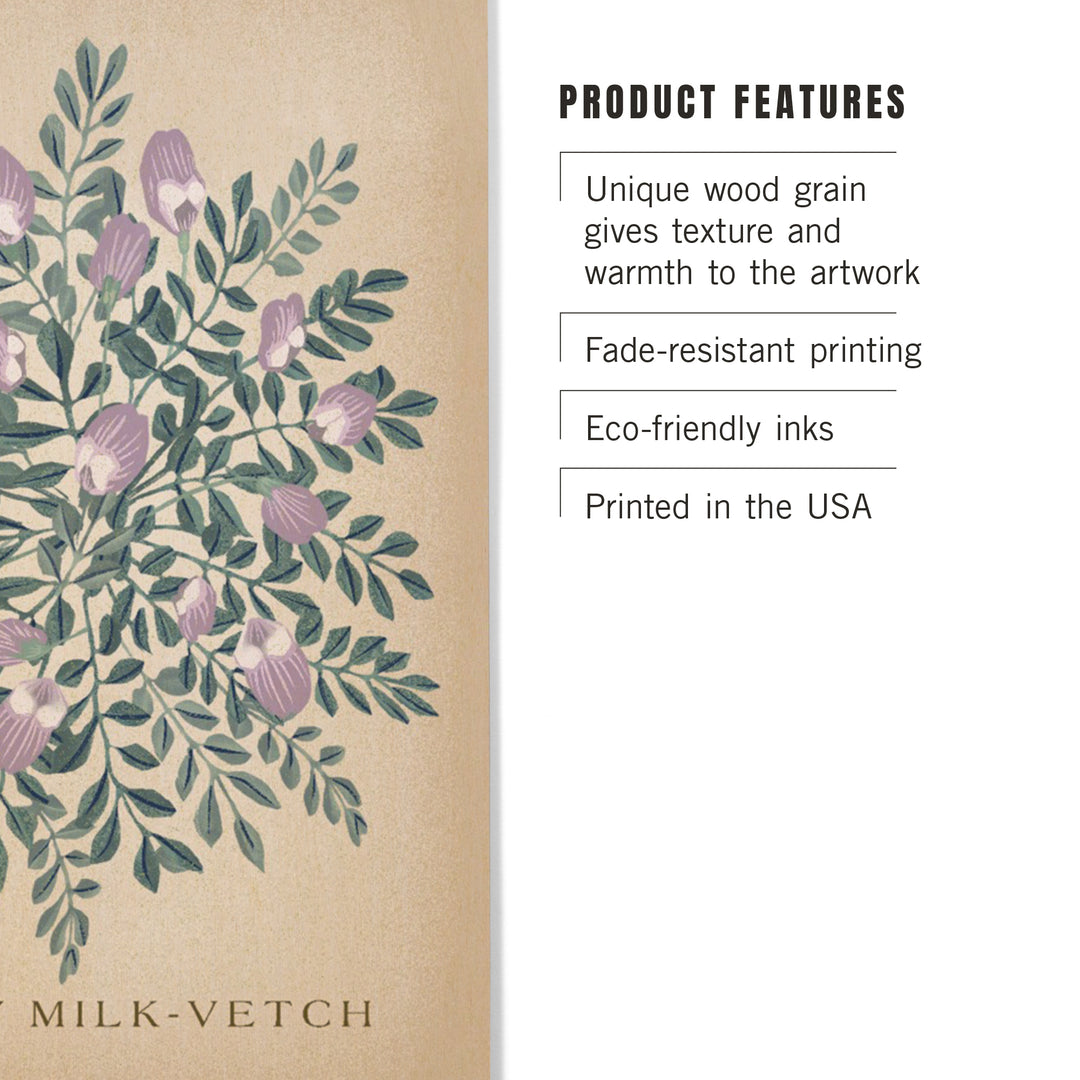 Sentry Milk-Vetch, Vintage Flora, Wood Sign and Postcards