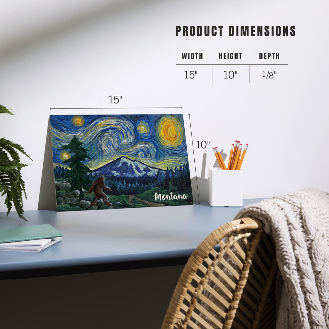 Montana, Starry Night, Bigfoot, Wood Signs and Postcards