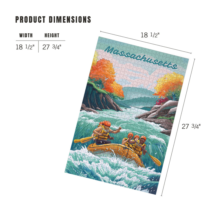 Massachusetts, Seek Adventure, River Rafting, Fall Colors, Jigsaw Puzzle