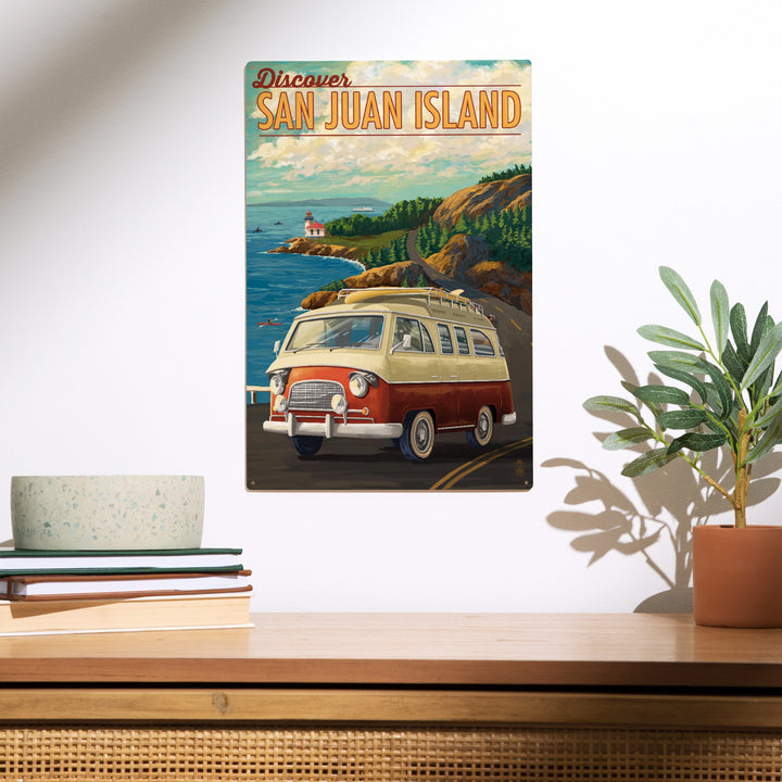 San Juan Island, Washington, Painterly, LP Camper, Wood Sign and Postcards