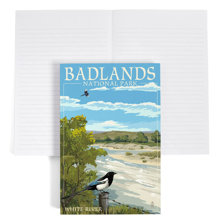 Lined 6x9 Journal, Badlands National Park, South Dakota, White River, Lay Flat, 193 Pages, FSC paper