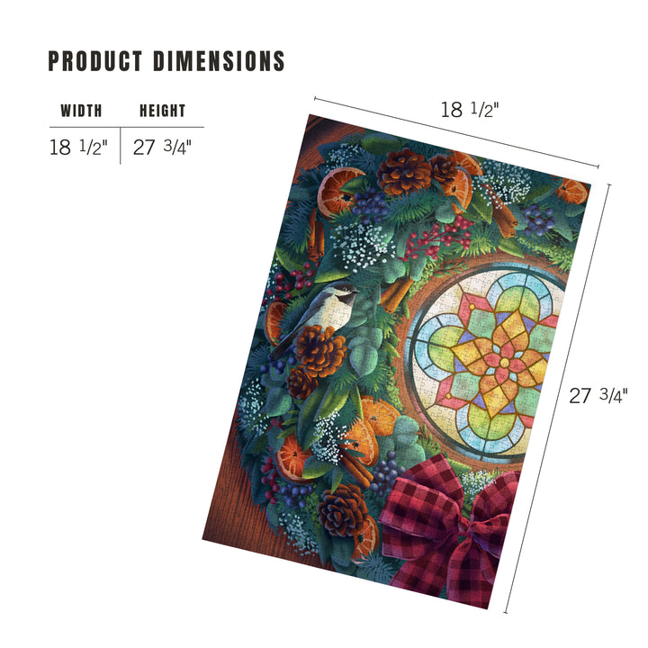 Front Door with Christmas Wreath, 1000 Piece Jigsaw Puzzle