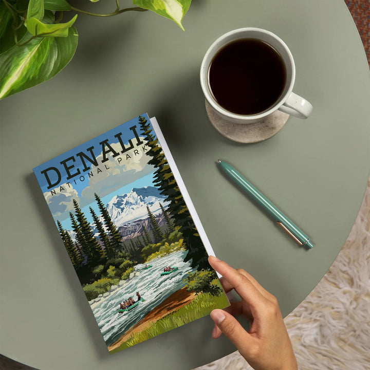 Lined 6x9 Journal, Denali National Park, Alaska, River Rafting, Lay Flat, 193 Pages, FSC paper