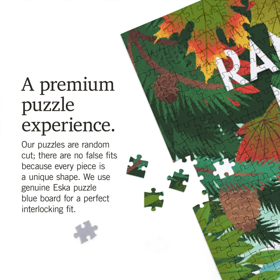 Rangeley, Maine, Peek That View, Tent Camping, Fall Colors, 1000 Piece Jigsaw Puzzle