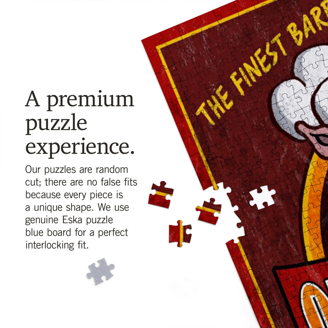 Oklahoma City, Oklahoma, BBQ Pig Vintage Sign, 1000 Piece Jigsaw Puzzle