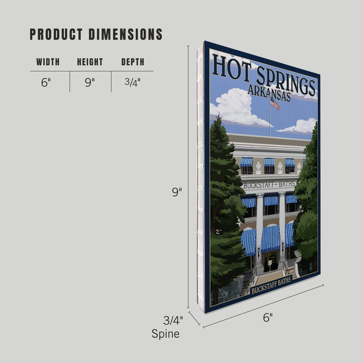 Lined 6x9 Journal, Hot Springs National Park, Arkansas, Buckstaff Bathhouse, Lay Flat, 193 Pages, FSC paper