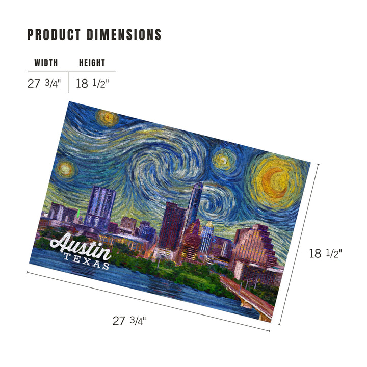 Austin, Texas, Starry Night, City Series, 1000 Piece Jigsaw Puzzle