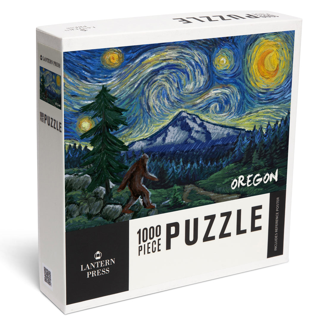 Oregon, Bigfoot, Starry Night, 1000 Piece Jigsaw Puzzle