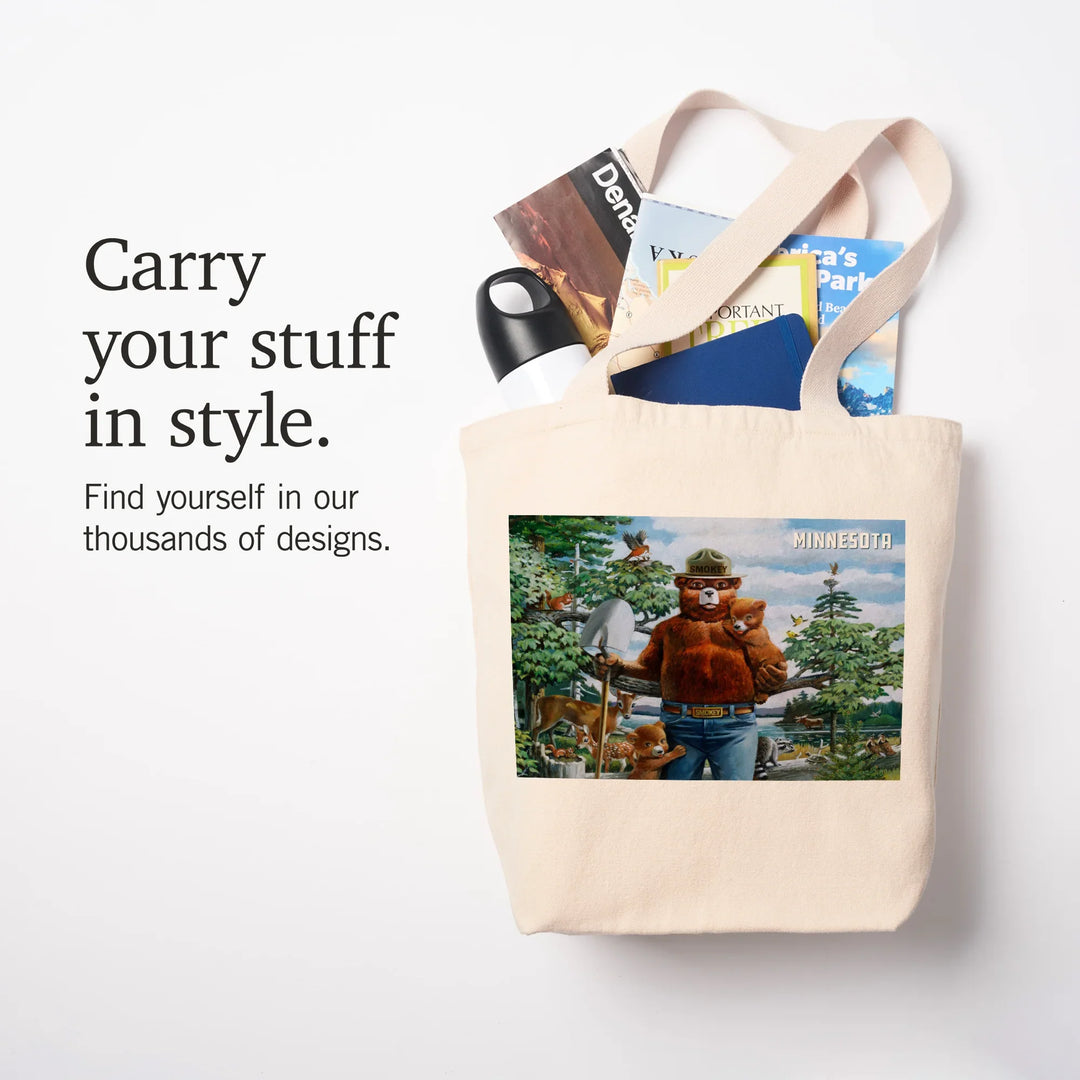 Minnesota, Smokey Bear, Smokey Says, Prevent Wildfires, Tote Bag
