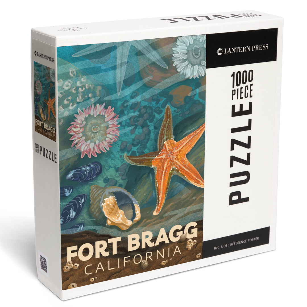 Fort Bragg, California, Tiny World Huge Wonders, Painterly, Starfish and Shells, Jigsaw Puzzle