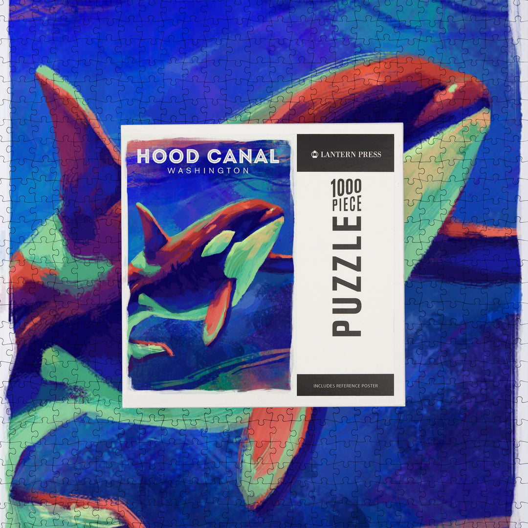 Hood Canal, Washington, Vivid, Orca, Jigsaw Puzzle
