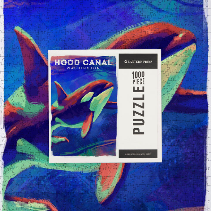 Hood Canal, Washington, Vivid, Orca, Jigsaw Puzzle