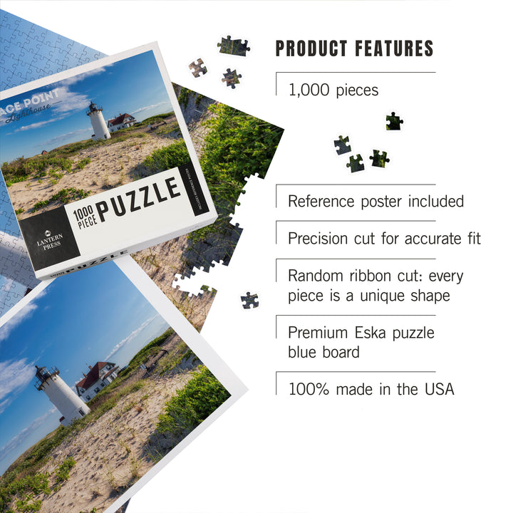 Cape Cod, Massachusetts, Race Point Light Lighthouse, Jigsaw Puzzle