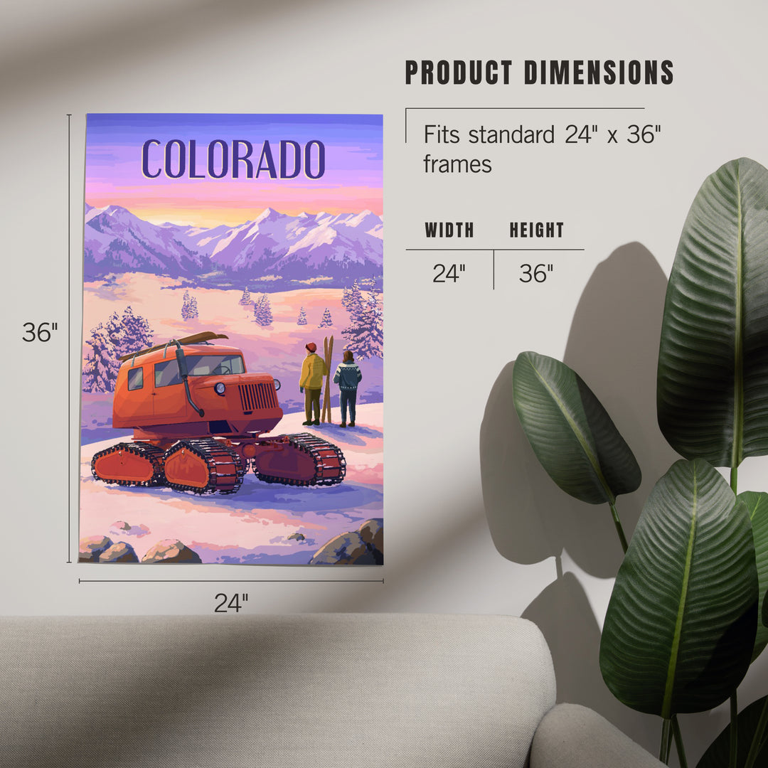 Colorado, Painterly, Snowcat, Art & Giclee Prints