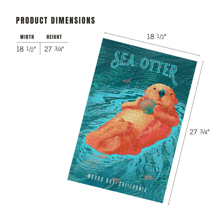 Morro Bay, California, Sea Otter, 1000 Piece Jigsaw Puzzle