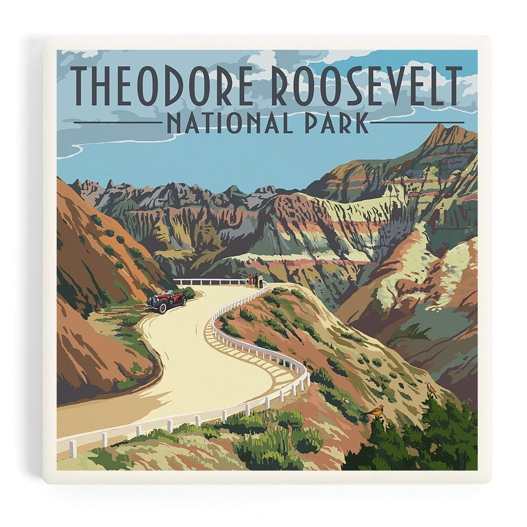 Theodore Roosevelt National Park, North Dakota, Road Scene, Coasters