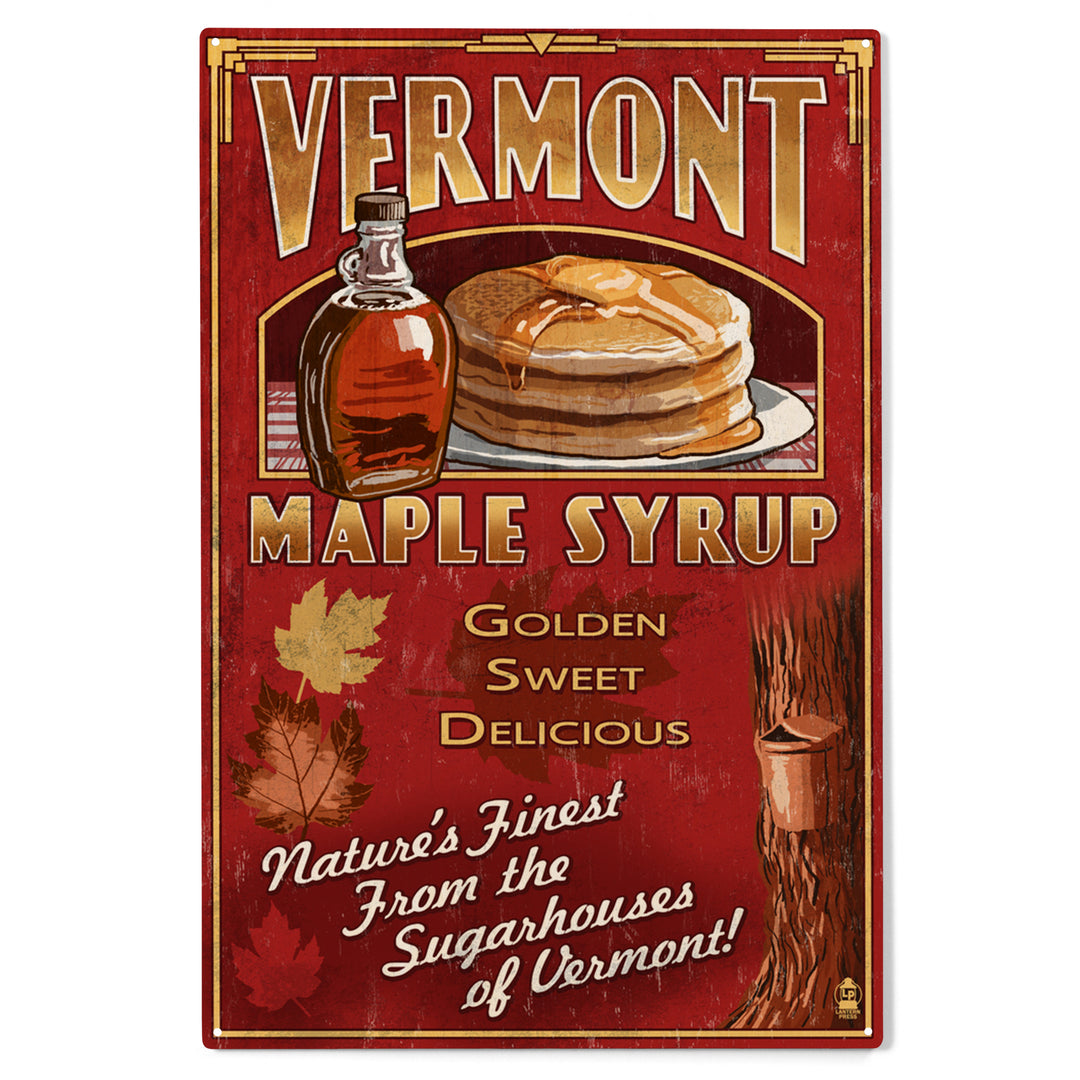 Vermont, Maple Syrup Vintage Sign, Wood Sign and Postcards