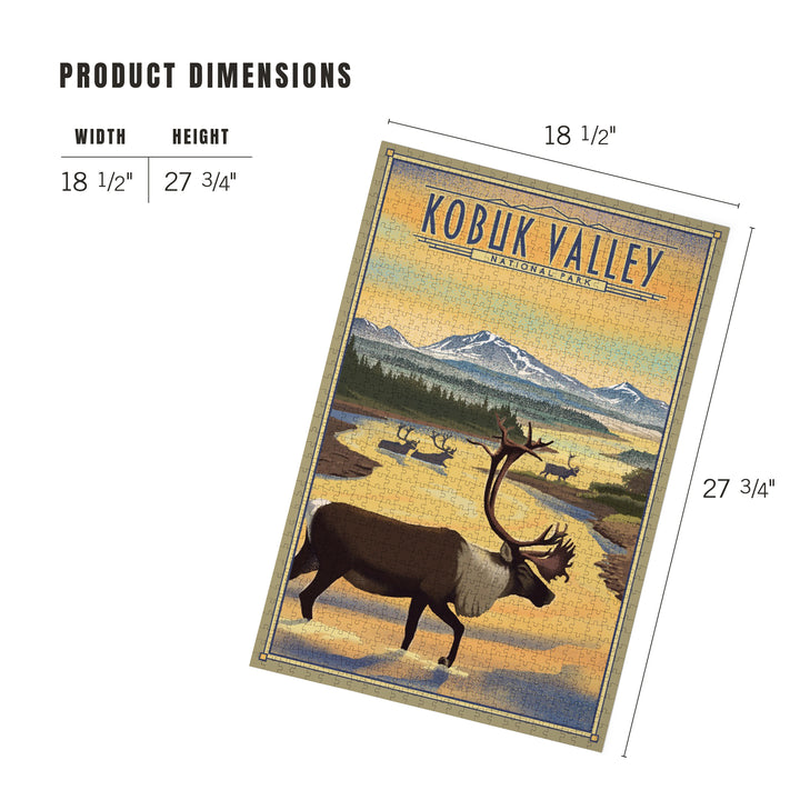 Kobuk Valley National Park, Alaska, Lithograph, 1000 Piece Jigsaw Puzzle