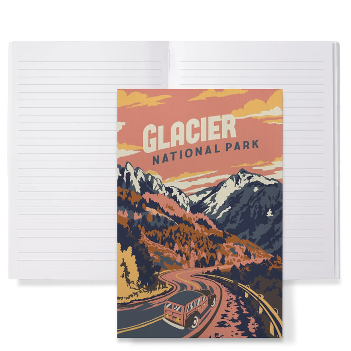 Lined 6x9 Journal, Glacier National Park, Montana, Explorer Series, Lay Flat, 193 Pages, FSC paper