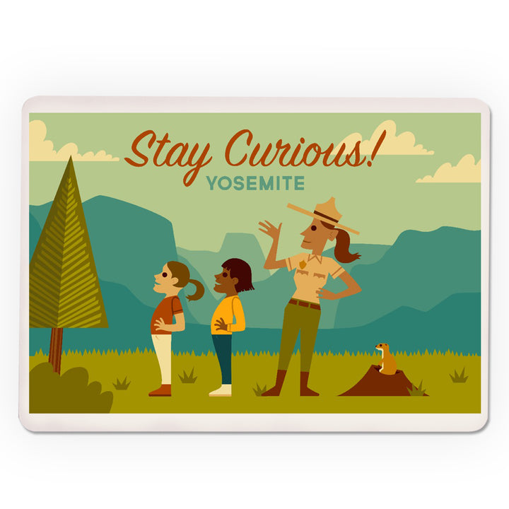 Playing Cards, Yosemite National Park, California, Stay Curious, Ranger Scene, Geometric, 52 Card Deck with Jokers in Box, Unique Art