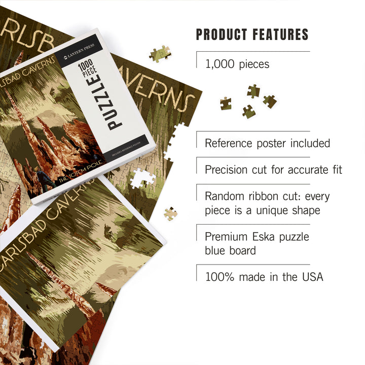 Carlsbad Caverns National Park, New Mexico, The Totem Pole, 1000 Piece Jigsaw Puzzle