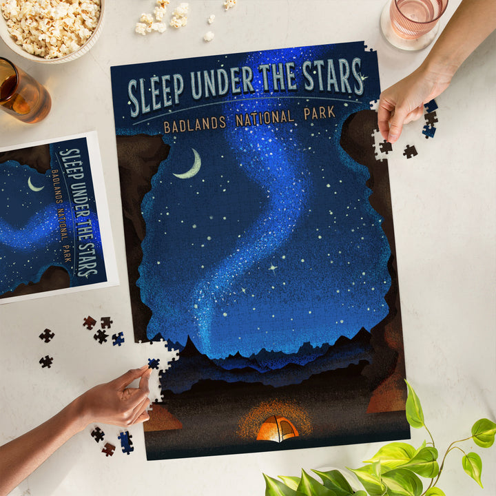 Badlands National Park, South Dakota, Sleep Under the Stars, Tent and Night Sky