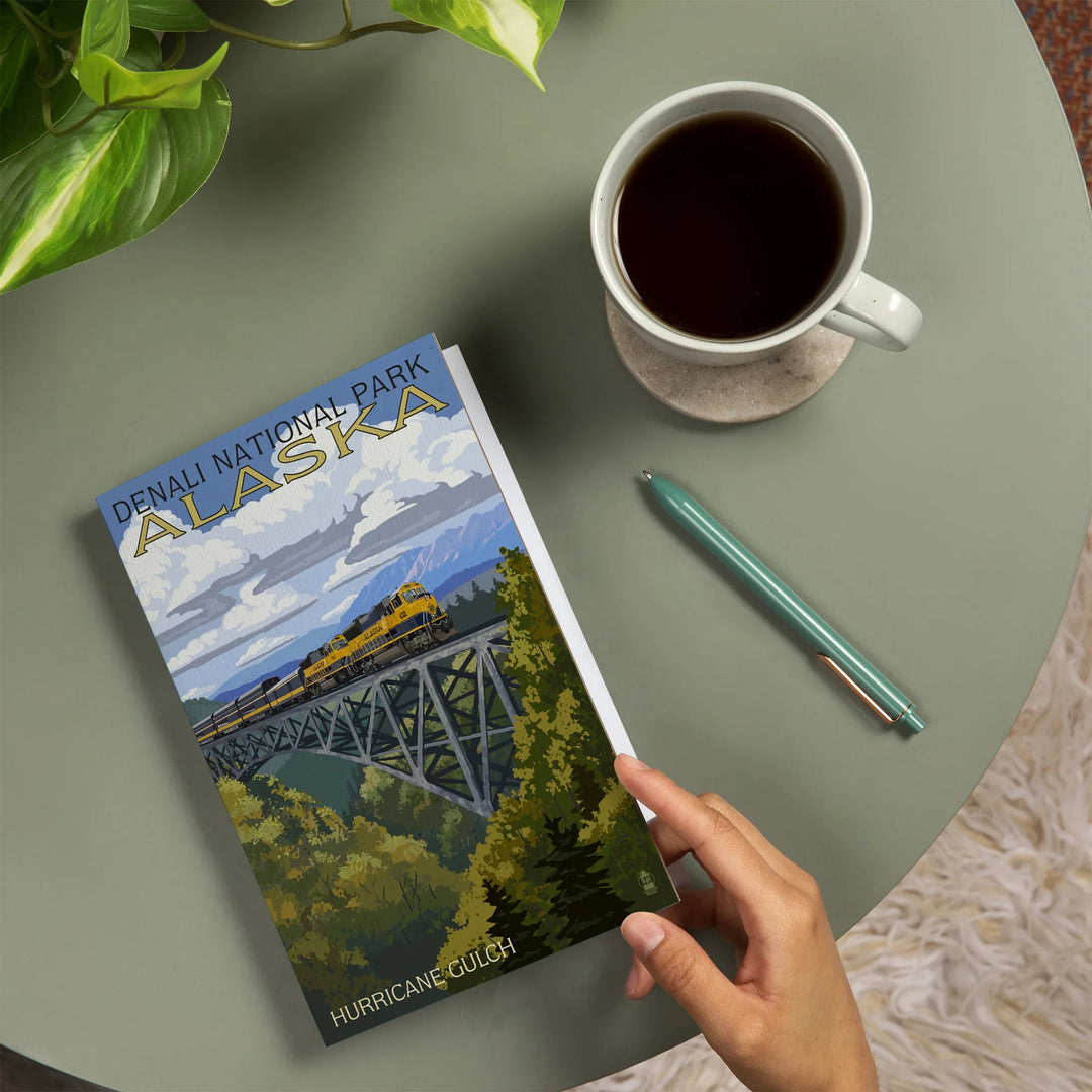 Lined 6x9 Journal, Denali National Park, Alaska, Hurricane Gulch, Lay Flat, 193 Pages, FSC paper