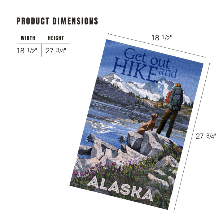 Alaska, Hiker and Dog, Get Out and Hike, Jigsaw Puzzle