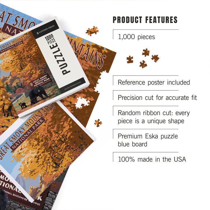 Great Smoky Mountains National Park, Park Entrance and Bear Family Press, Jigsaw Puzzle