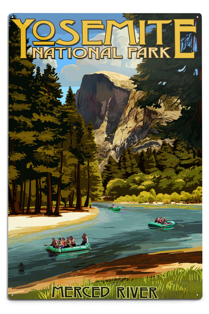 Yosemite National Park, California, Merced River Rafting, Metal Signs