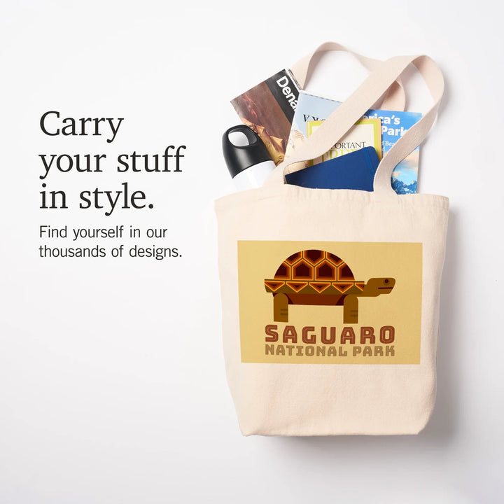 Saguaro National Park, Arizona, Tortoise, Geometric,, Tote Bag