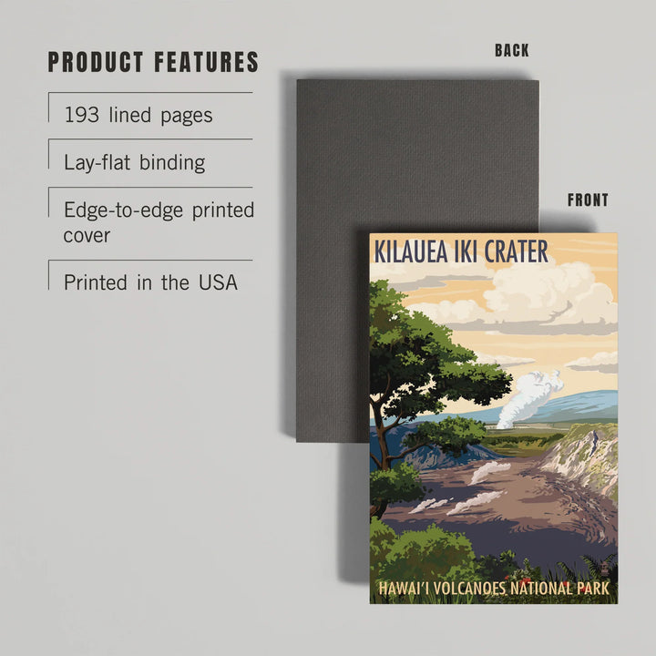 Lined 6x9 Journal, Kīlauea Iki Crater, Hawai‘i Volcanoes National Park, Lay Flat, 193 Pages, FSC paper
