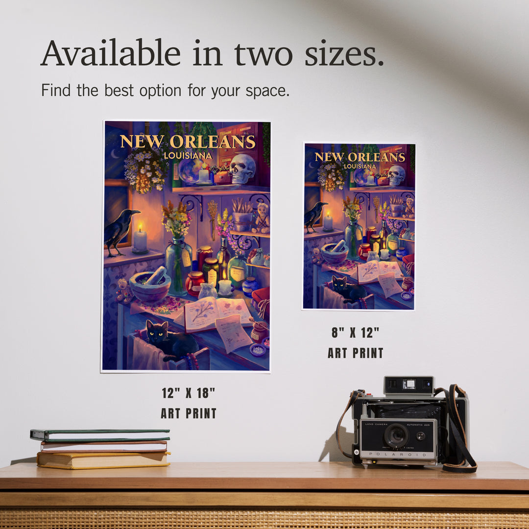 New Orleans, Louisiana Midnight Apothecary, Art & Giclee Prints