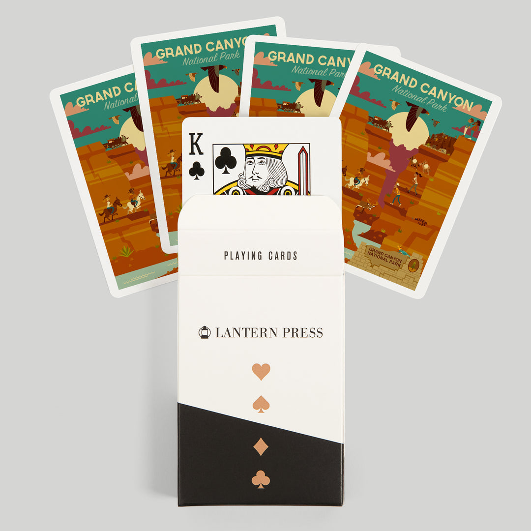 Playing Cards, Grand Canyon National Park, Arizona, Geometric National Park Series, 52 Card Deck with Jokers in Box, Unique Art