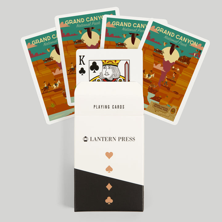Playing Cards, Grand Canyon National Park, Arizona, Geometric National Park Series, 52 Card Deck with Jokers in Box, Unique Art