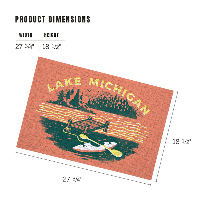 Lake Michigan, Lake Life Series, Dock, Jigsaw Puzzle