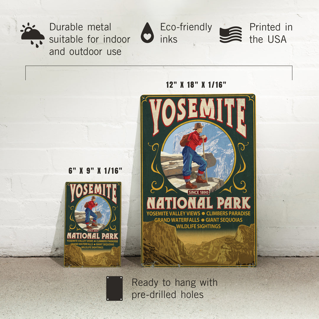 Yosemite National Park, California, Half Dome Vintage Sign, Metal Signs