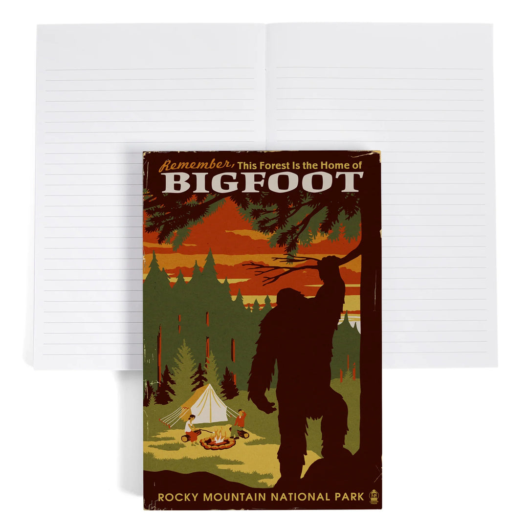 Lined 6x9 Journal, Rocky Mountain National Park, Colorado, Home of Bigfoot, Lay Flat, 193 Pages, FSC paper