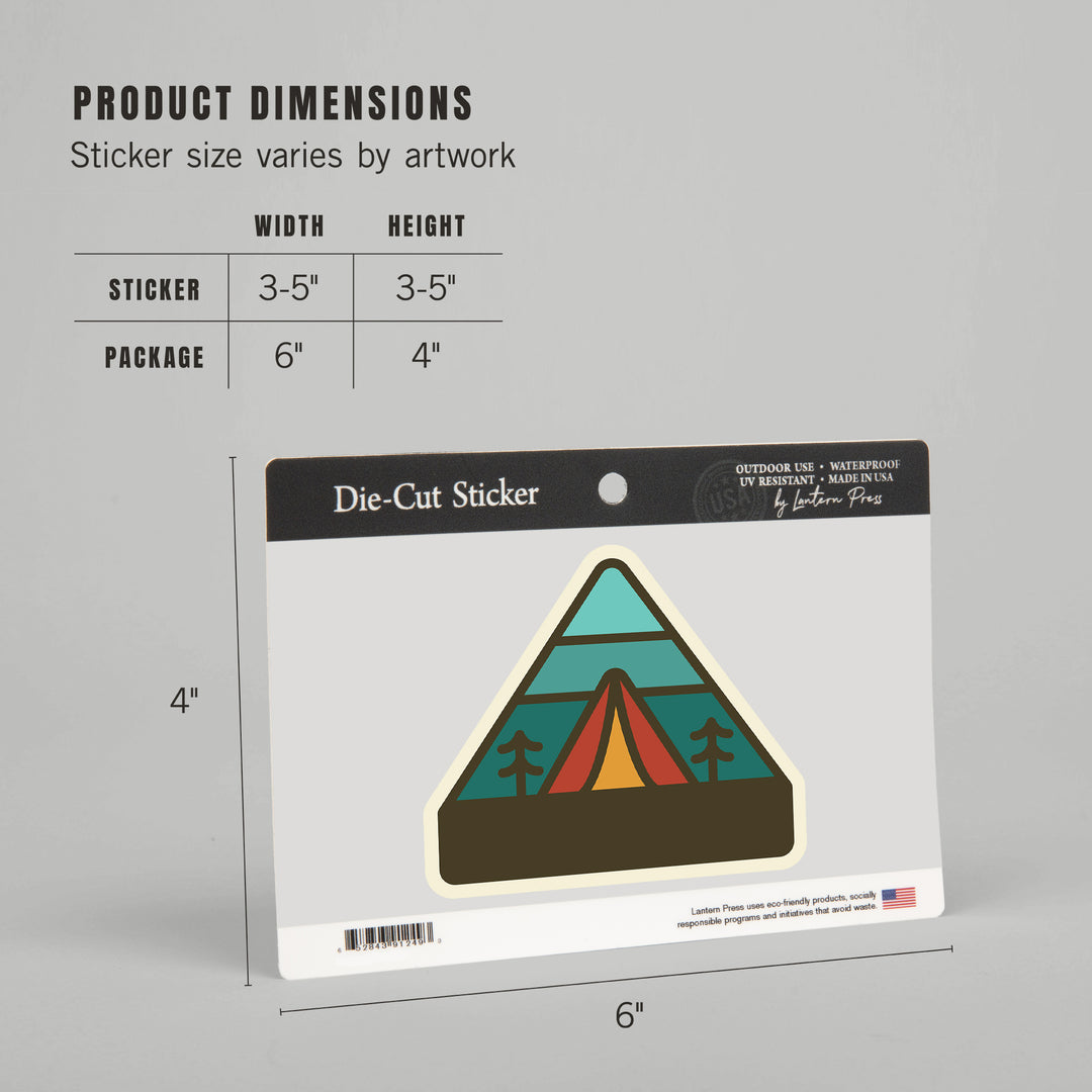 Simple Vector, Camping, Vinyl Sticker