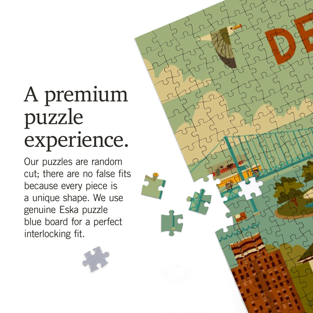 Detroit, Michigan, Geometric, 1000 Piece Jigsaw Puzzle
