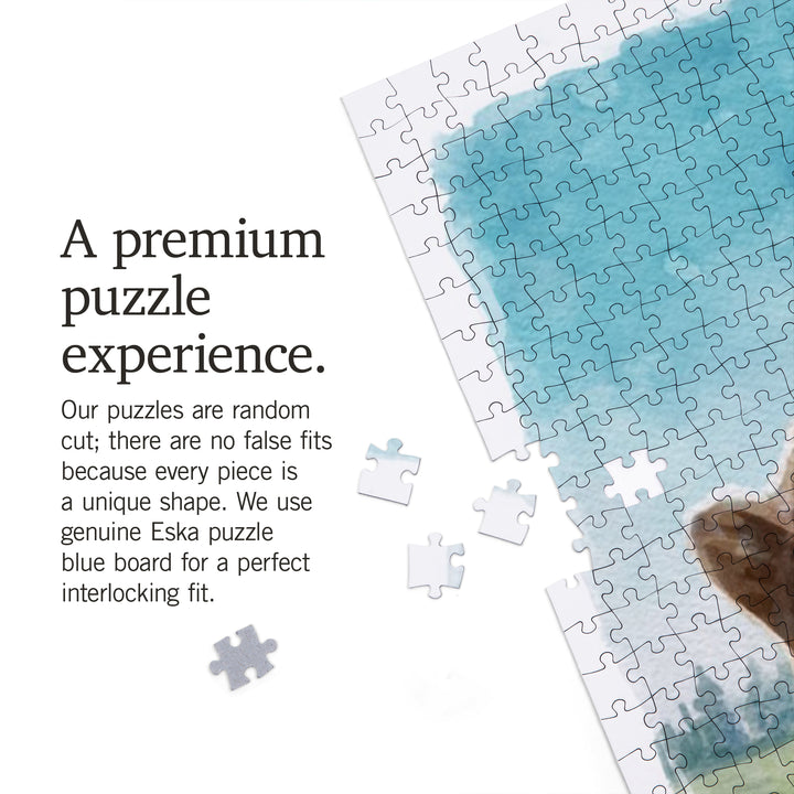 Watercolor Study, Grizzly Bear, 1000 Piece Jigsaw Puzzle