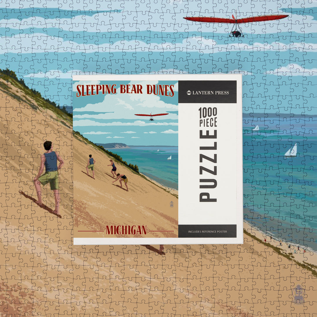 Michigan, Painterly, Sleeping Bear Dunes, 1000 Piece Jigsaw Puzzle