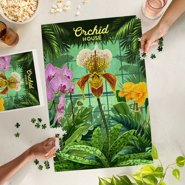 Painterly, Orchid House, 1000 Piece Jigsaw Puzzle