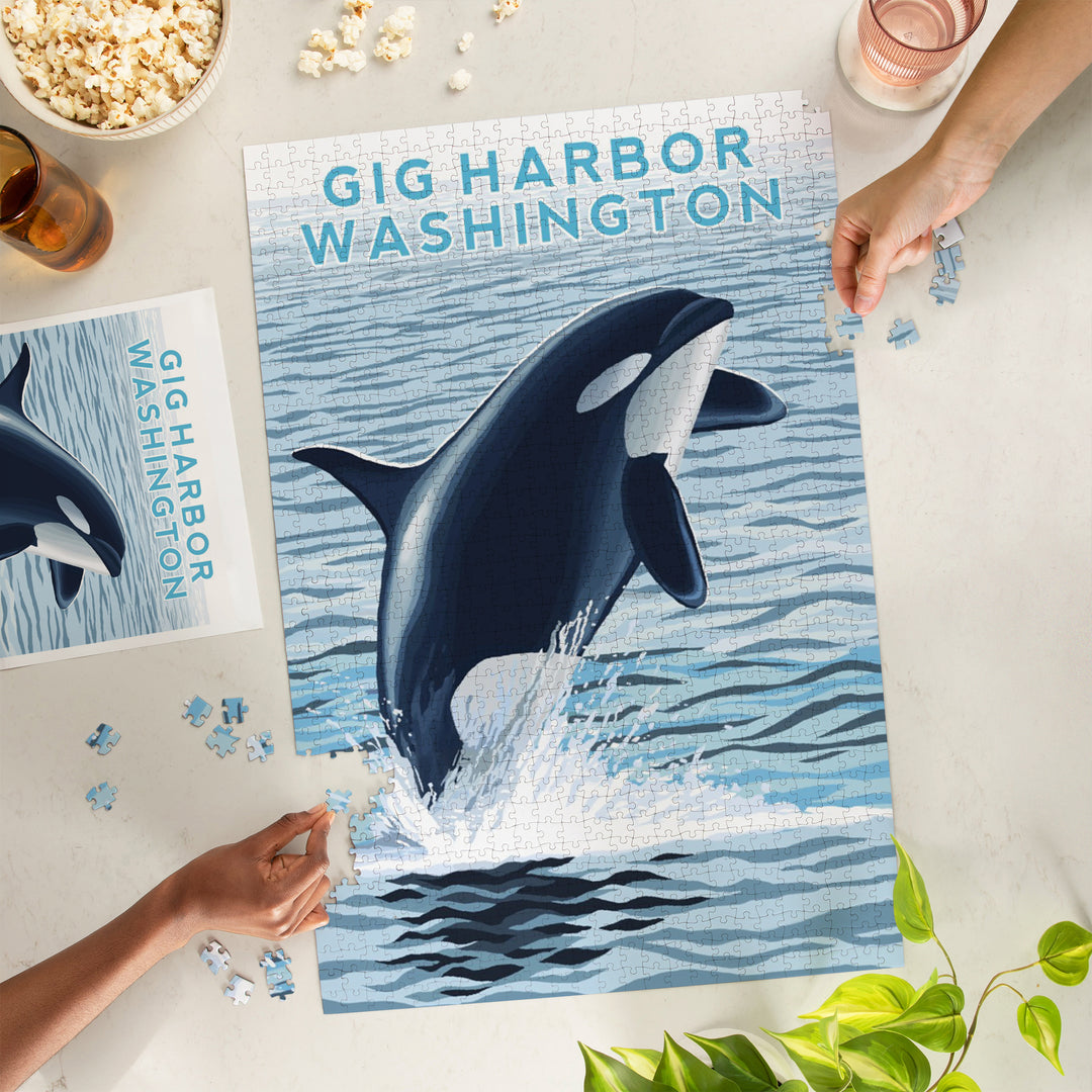 Gig Harbor, Washington, Orca Whale Jumping, Jigsaw Puzzle