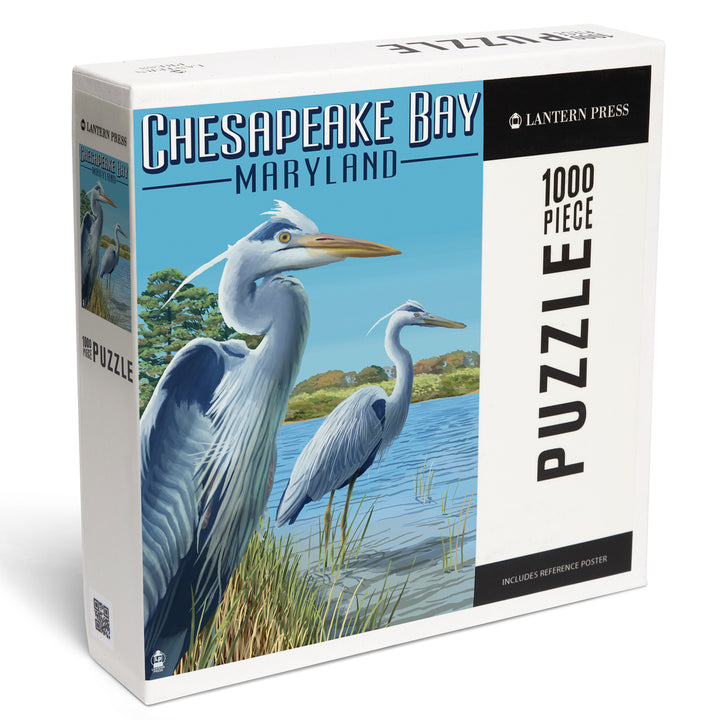 Chesapeake Bay, Maryland, Blue Heron, Jigsaw Puzzle